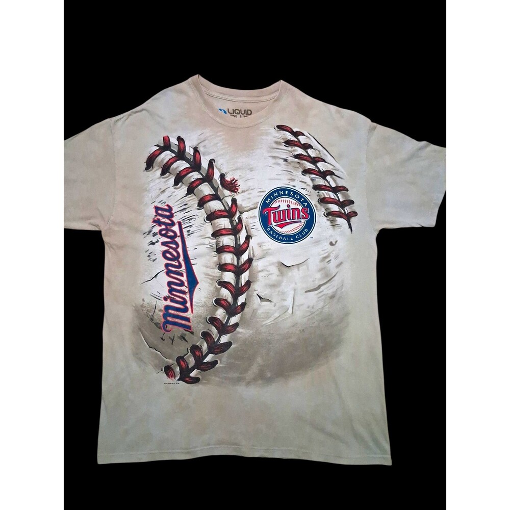 Liquid Blue Minnesota Twins Major League Baseball MLB Beige T-Shirt Size XL